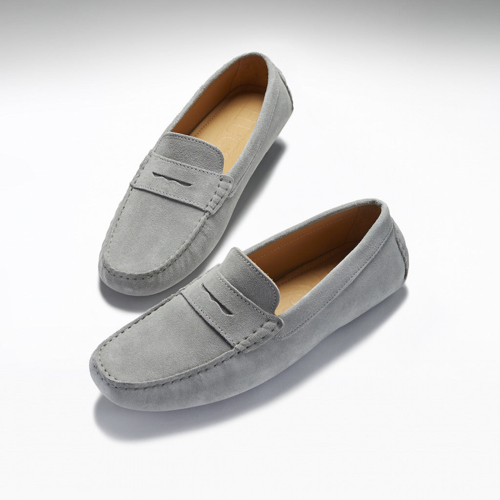 Penny Driving Loafers, dove grey suede - Image 2