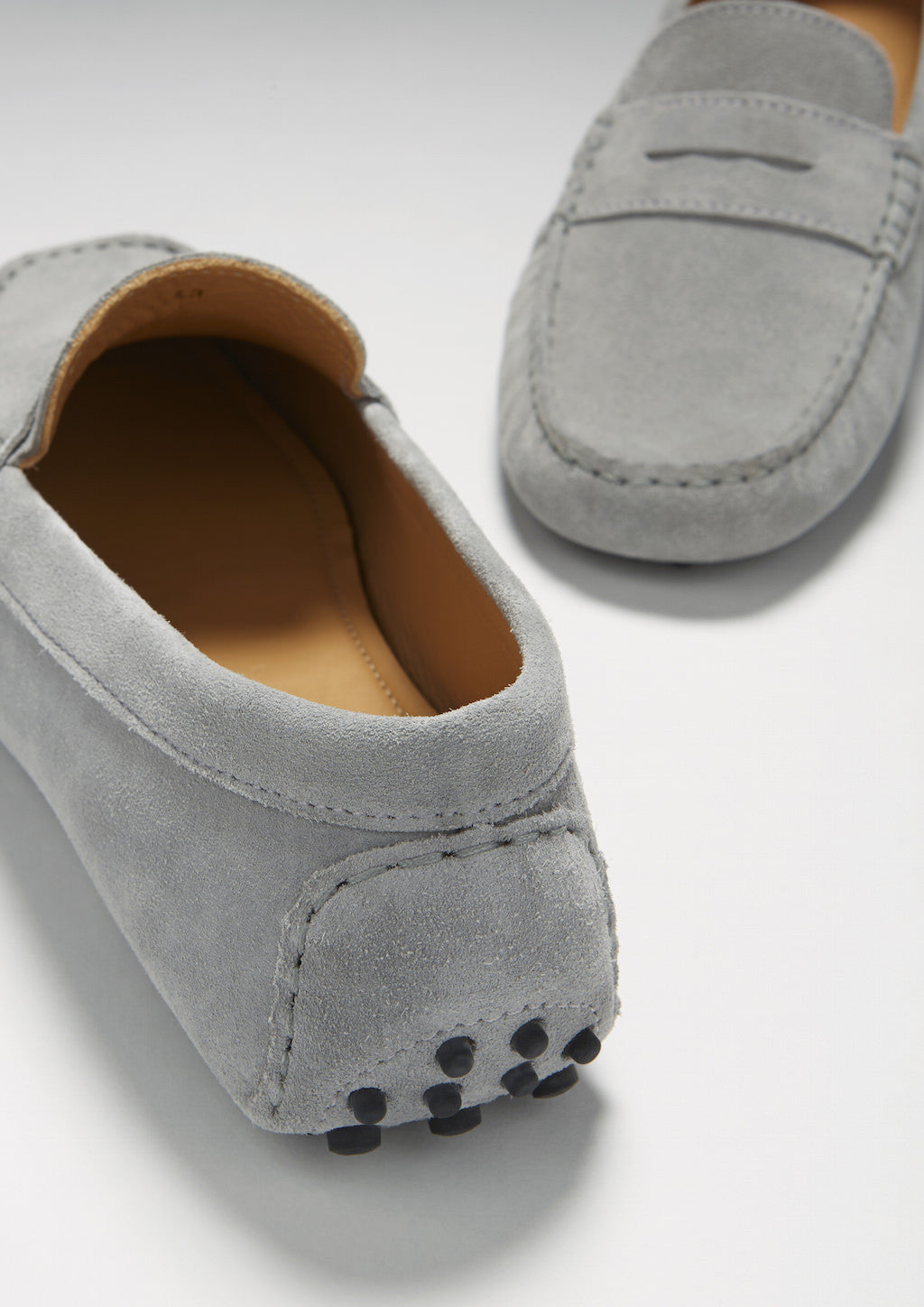 Penny Driving Loafers, dove grey suede - Image 3