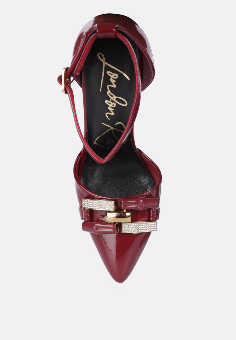 Mocktail Buckle Embellished Stiletto Heels - Image 4