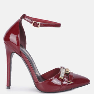 Mocktail Buckle Embellished Stiletto Heels