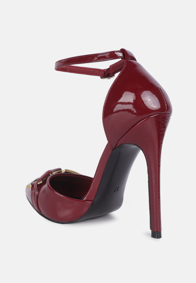 Mocktail Buckle Embellished Stiletto Heels - Image 3