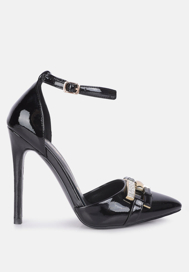 Mocktail Buckle Embellished Stiletto Heels - Image 23