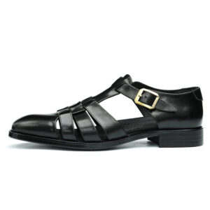 Relaxed British Men’s Calfskin Leather Sandals