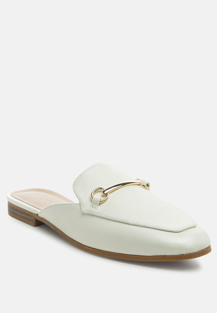 Vasiliki Faux Leather Flat Mules - Image 3