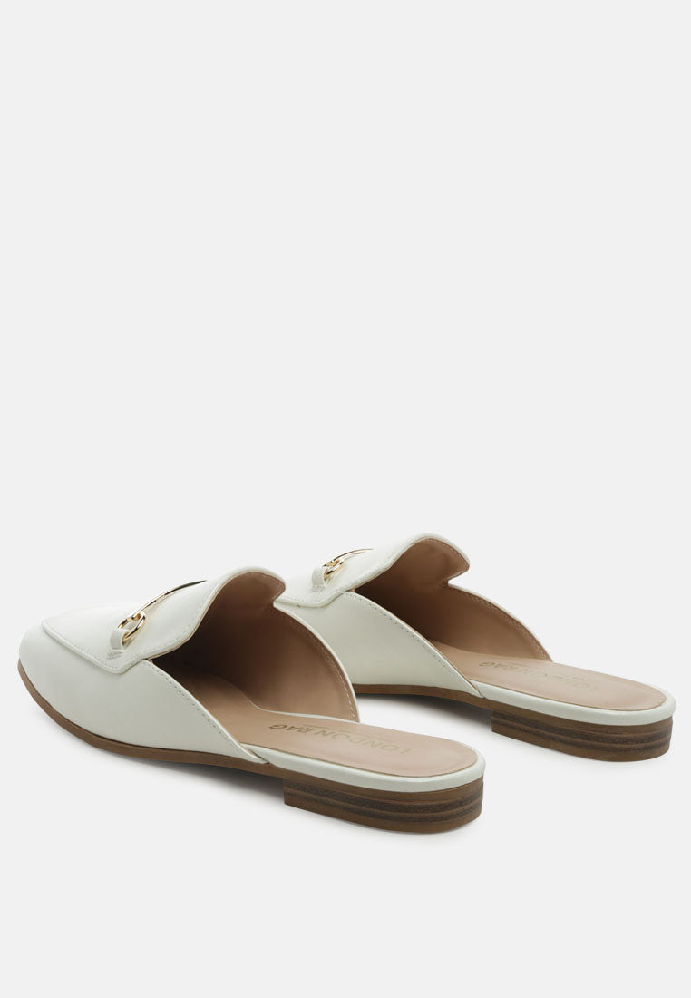 Vasiliki Faux Leather Flat Mules - Image 4