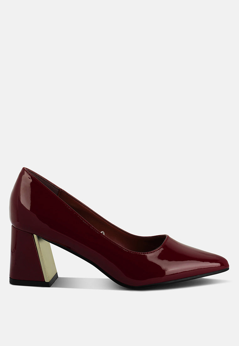 Zaila Metallic Accent Block Heel Pumps - Image 34