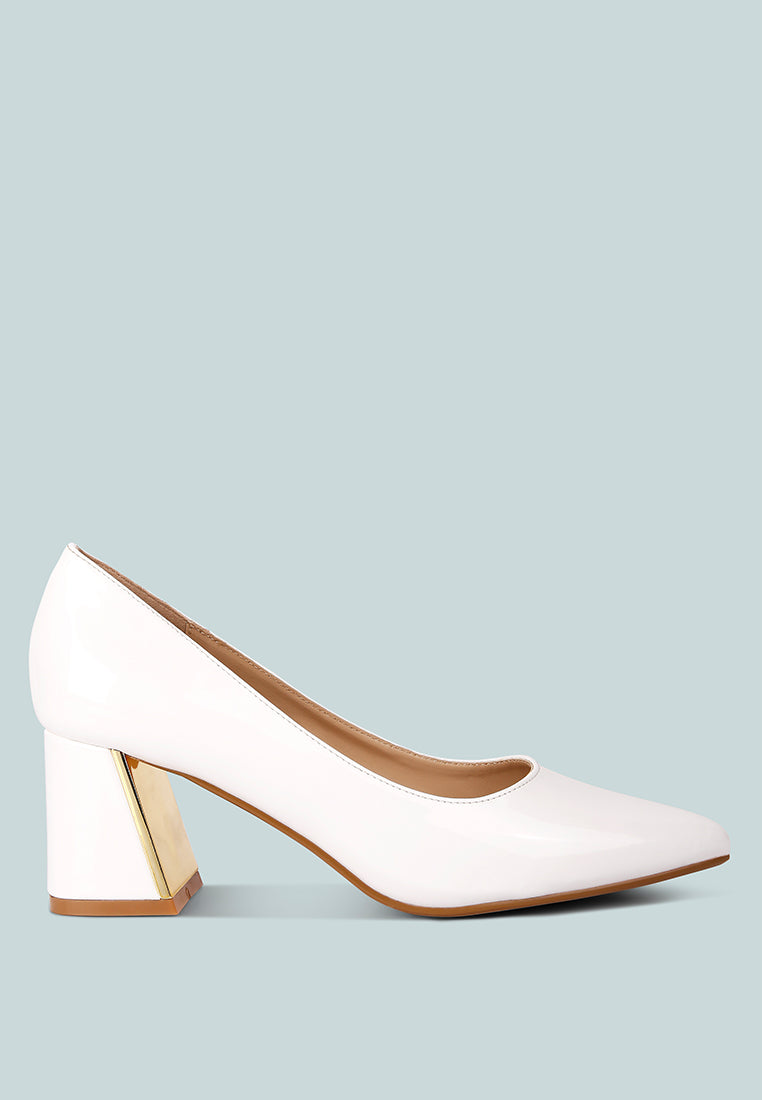 Zaila Metallic Accent Block Heel Pumps - Image 6