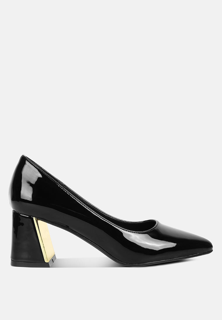 Zaila Metallic Accent Block Heel Pumps - Image 17