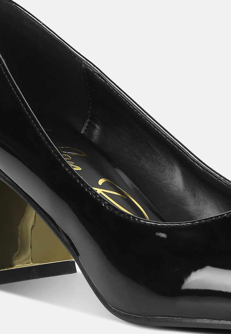 Zaila Metallic Accent Block Heel Pumps - Image 3