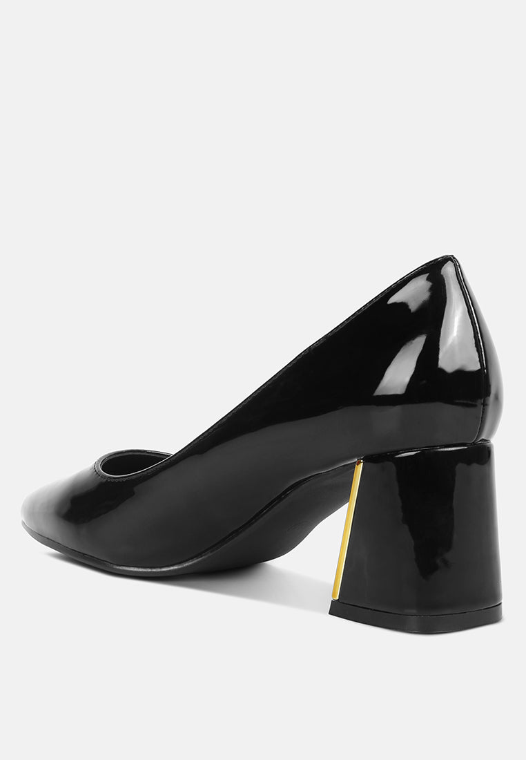 Zaila Metallic Accent Block Heel Pumps - Image 4